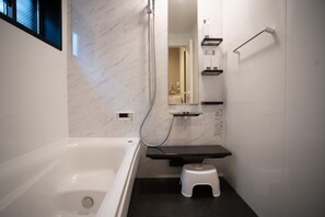 Superior Double Room, Non Smoking | Bathroom | Separate tub and shower, hair dryer, slippers, towels - HANASTAY SAKURA (Osaka)