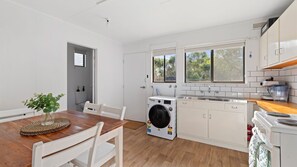 Fridge, stovetop, toaster