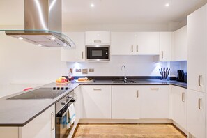 Fridge, oven, stovetop, dishwasher