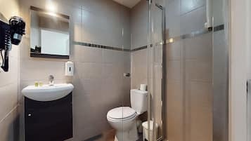 Classic Single Room | Bathroom | Shower, hair dryer, towels, soap