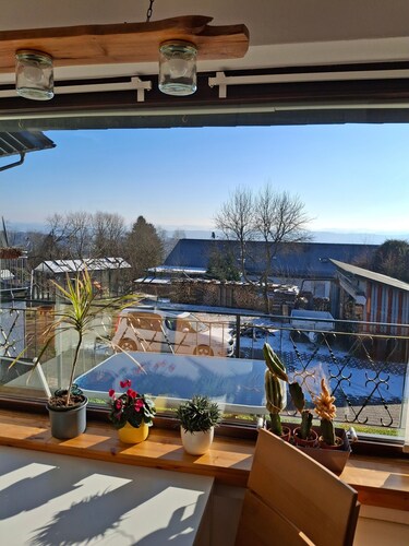 Ferienhaus 'Höhenflug' mit Bergblick, privater Terrasse und Wi-Fi