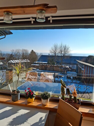 Ferienhaus 'Höhenflug' mit Bergblick, privater Terrasse und Wi-Fi