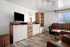 TV, DVD player, stereo