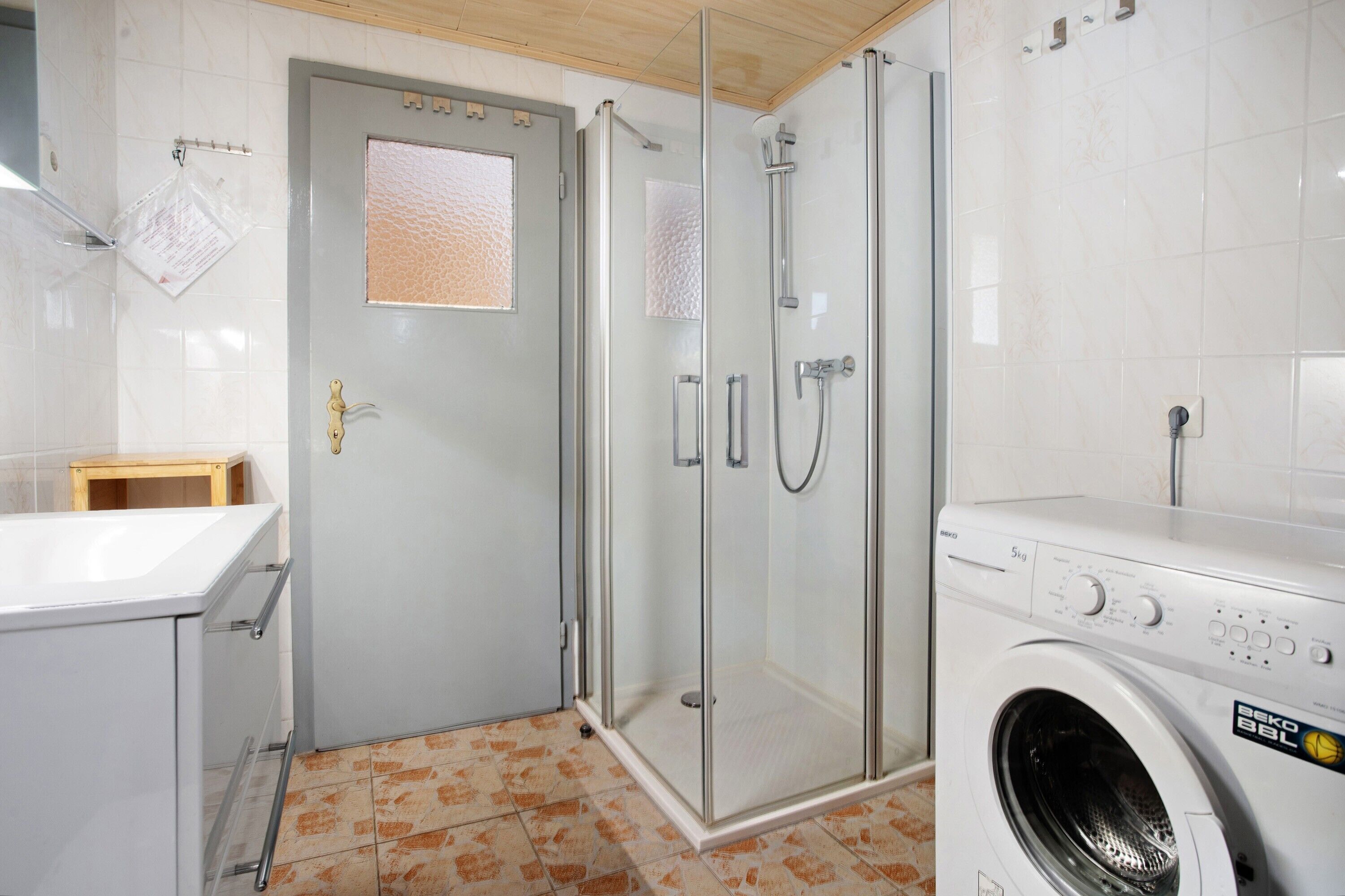 Shower, hair dryer