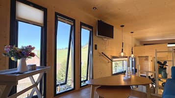 Fernseher, DVD-Player, Tischtennisplatte