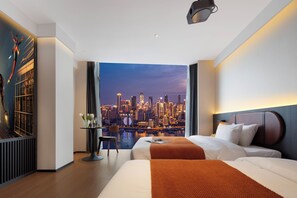 Comfort Twin Room, River View | Premium bedding, down comforters, pillowtop beds, in-room safe - Mcsrh Hotel -Chongqing Chaotianmen (Chongqing)