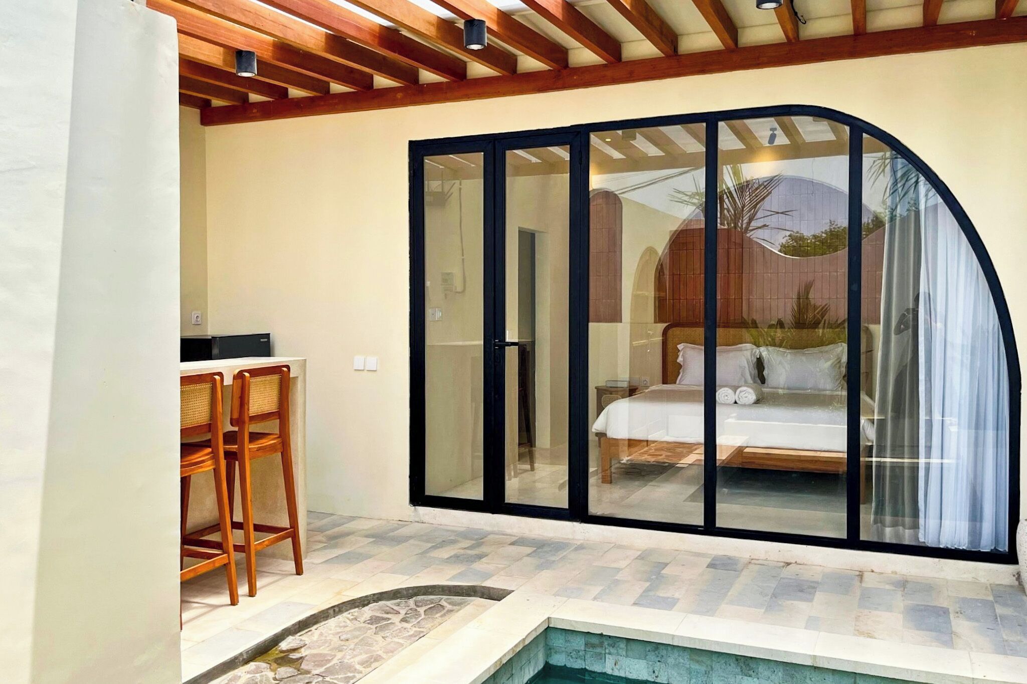 别墅, 1 间卧室, 私人游泳池 | 私人厨房 | 冰箱、厨房岛台