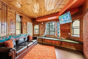 TV connectée, cheminée, jeux vidéo, livres