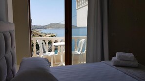 Deluxe Double Room, Patio, Pool View | Balcony view - Apartments Romario  (Sarande)