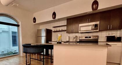 A historic 700 square foot Atrium loft in the heart of the Old Market