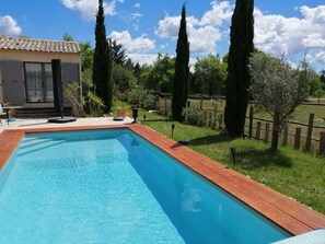Piscina externa, piscina aquecida