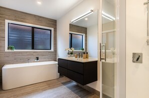 Hair dryer, towels
