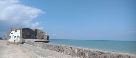 Beach nearby, sun-loungers
