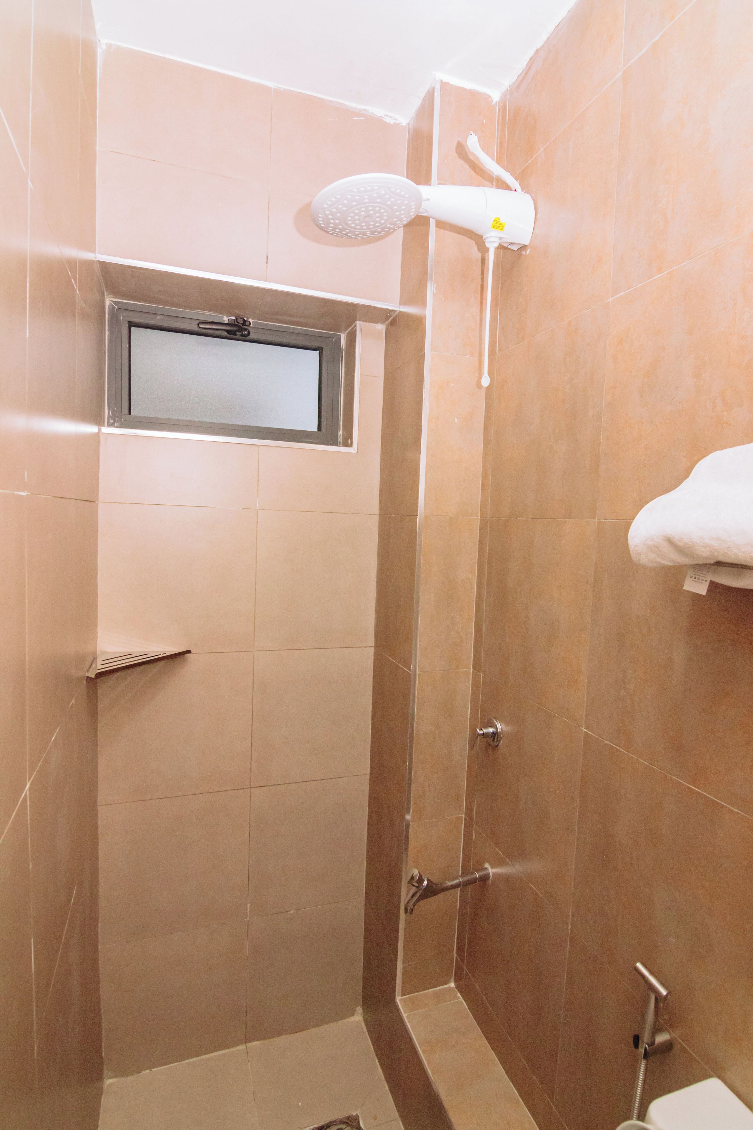 Shower, towels, soap