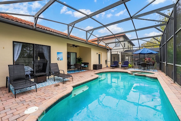 A heated pool