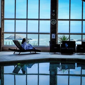 Indoor pool, a heated pool