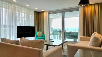 Deluxe-lejlighed - havudsigt | Opholdsområde