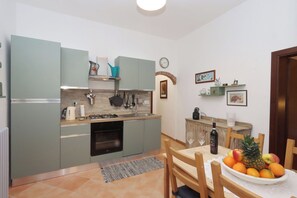 Fridge, oven, stovetop, dishwasher