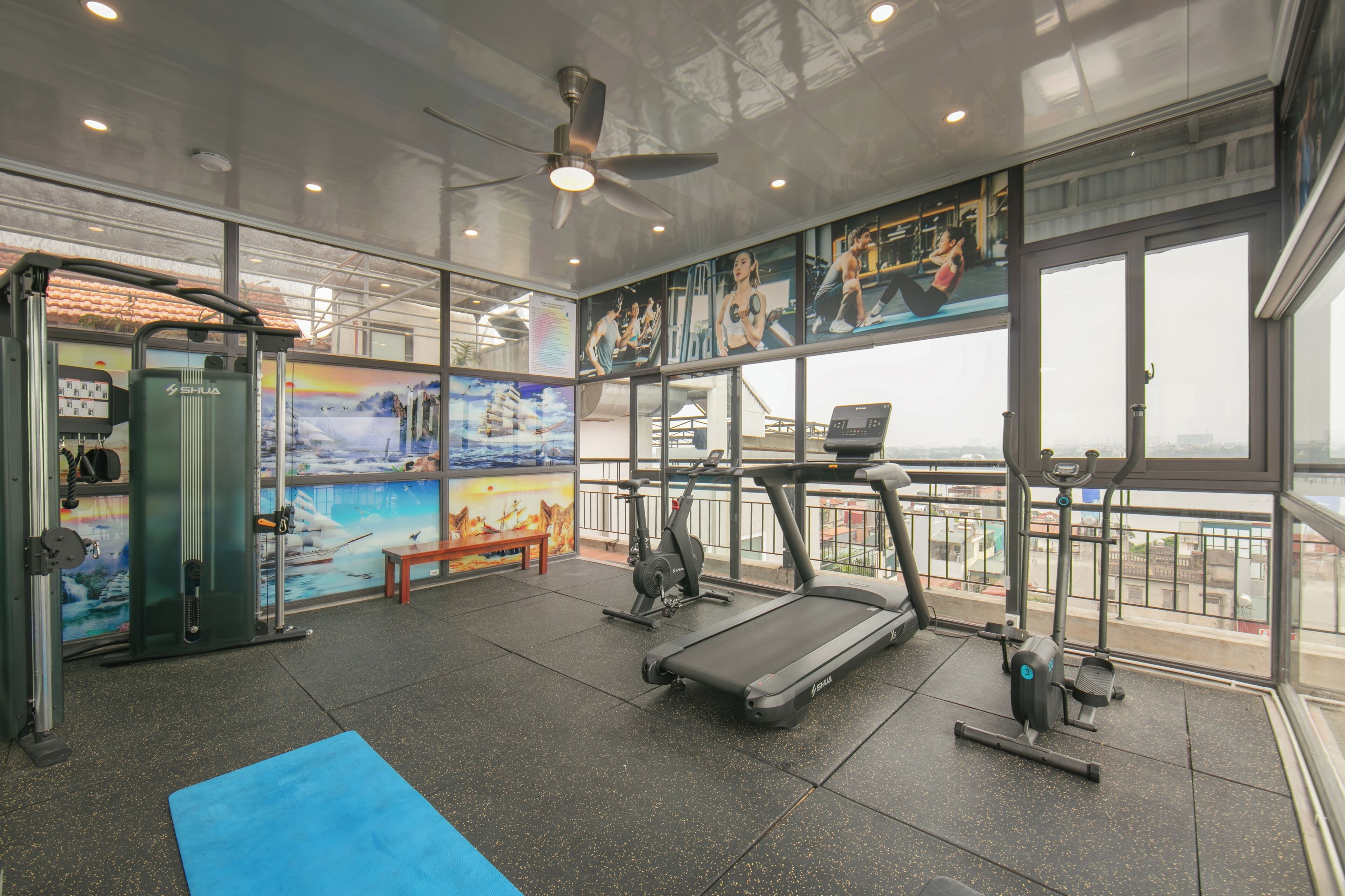 Opciones de fitness en la habitación