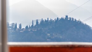 A view of a mountain with trees and a small building. - Roberta's Home (Perledo)