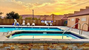 A heated pool