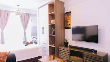 Appartamento, 1 camera da letto, accessibile ai disabili, vista città | Soggiorno