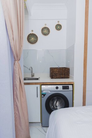 Apartemen, 1 kamar tidur, akses difabel, pemandangan kota | Laundry