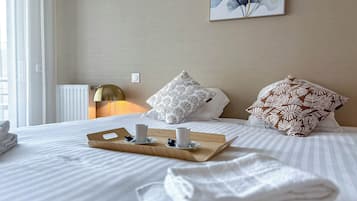 Standaard appartement, 1 slaapkamer, balkon | Verduisterende gordijnen, geluiddichte muren