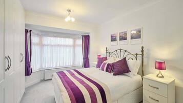 3 bedrooms, iron/ironing board, travel cot, WiFi