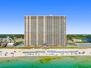 On the beach - Gulf FRONT! Balcony-Indoor Heated Pool-Fitness Center-Hot Tubs-Tidewater 715 (Panama City Beach)