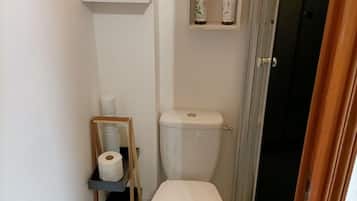 Ducha, toallas, jabón y papel higiénico