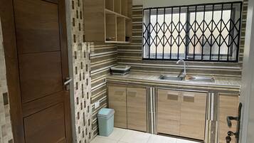 Shower, towels, soap