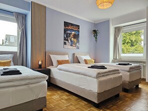 4 bedrooms, iron/ironing board, travel cot, free WiFi