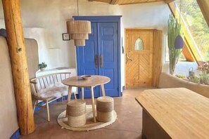 Dining - Peaceful Mt Top Earthship Retreat w/ Sauna & Views (Taos County)