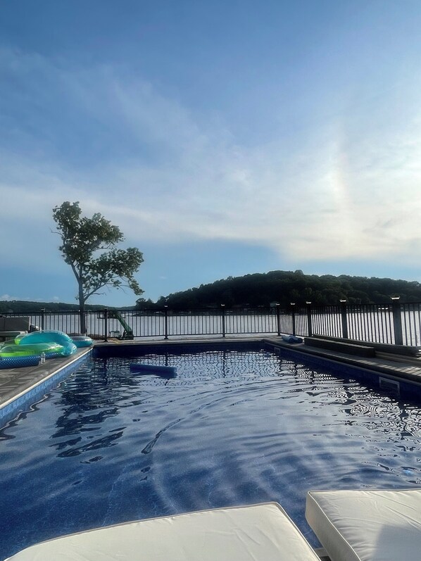 A heated pool