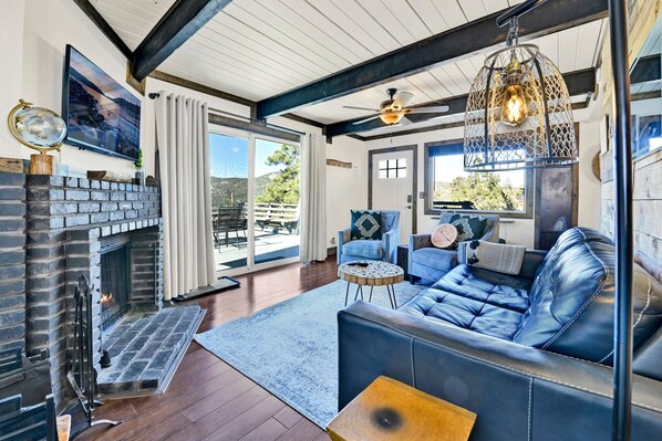 Cabin, Multiple Beds, Hot Tub, Mountain View (2510) | Living area | Fireplace - Marlowe Mountain Views #2510 (Big Bear City)