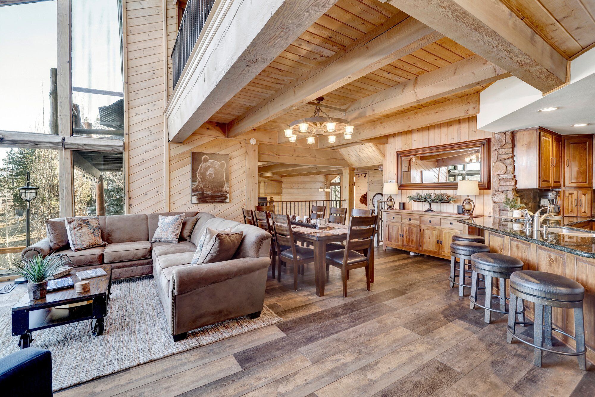 Chalet, Multiple Beds, Hot Tub, Mountain View (2533) | Living area | Fireplace
