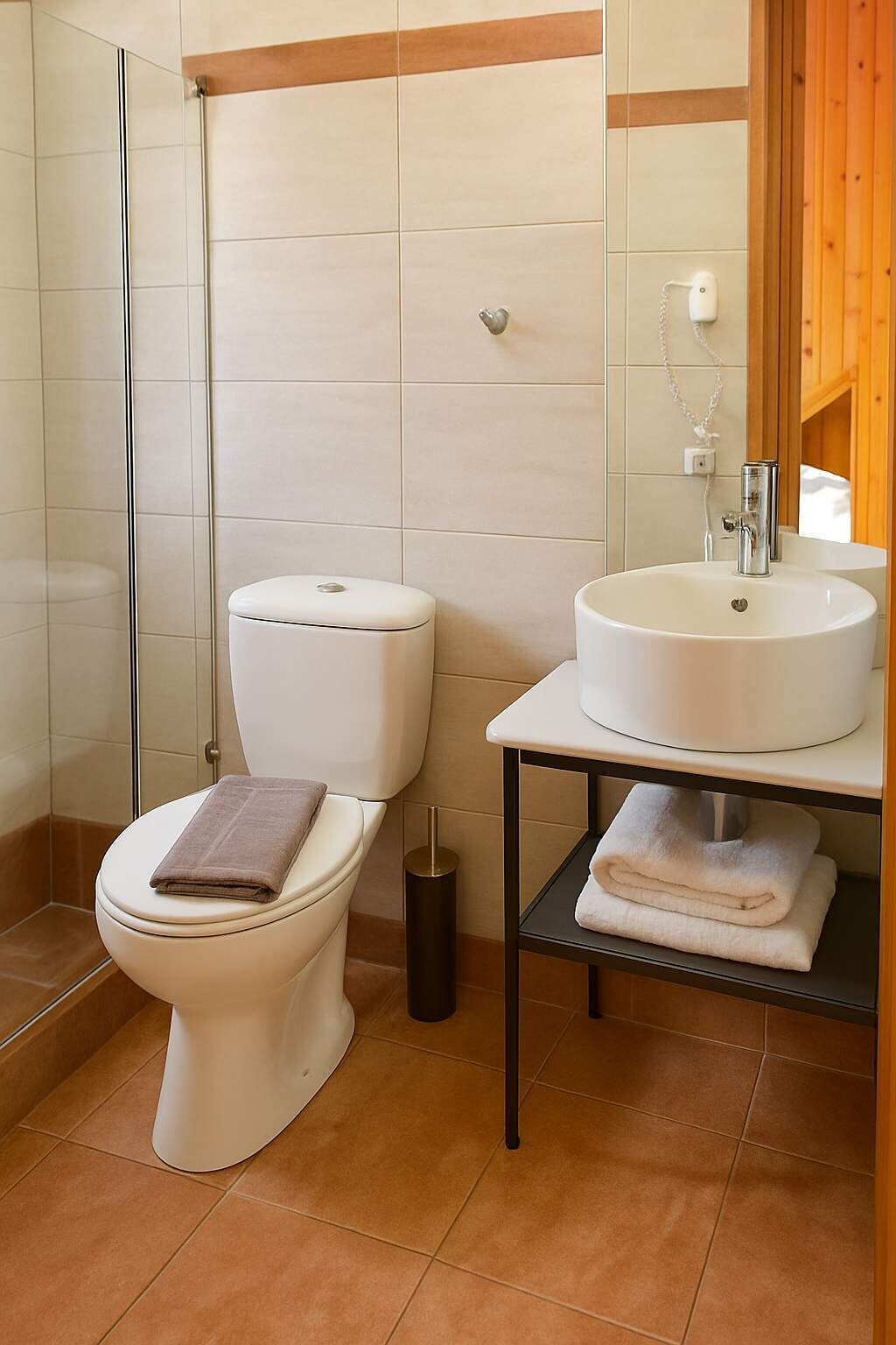 Ducha y secador de pelo