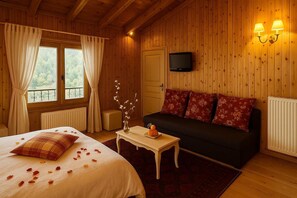 1 bedroom, WiFi, bed sheets - Aithra Luxury Suites, Junior Lakeview Suite (Tsivlos)