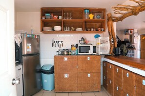 Shared fridge, microwave