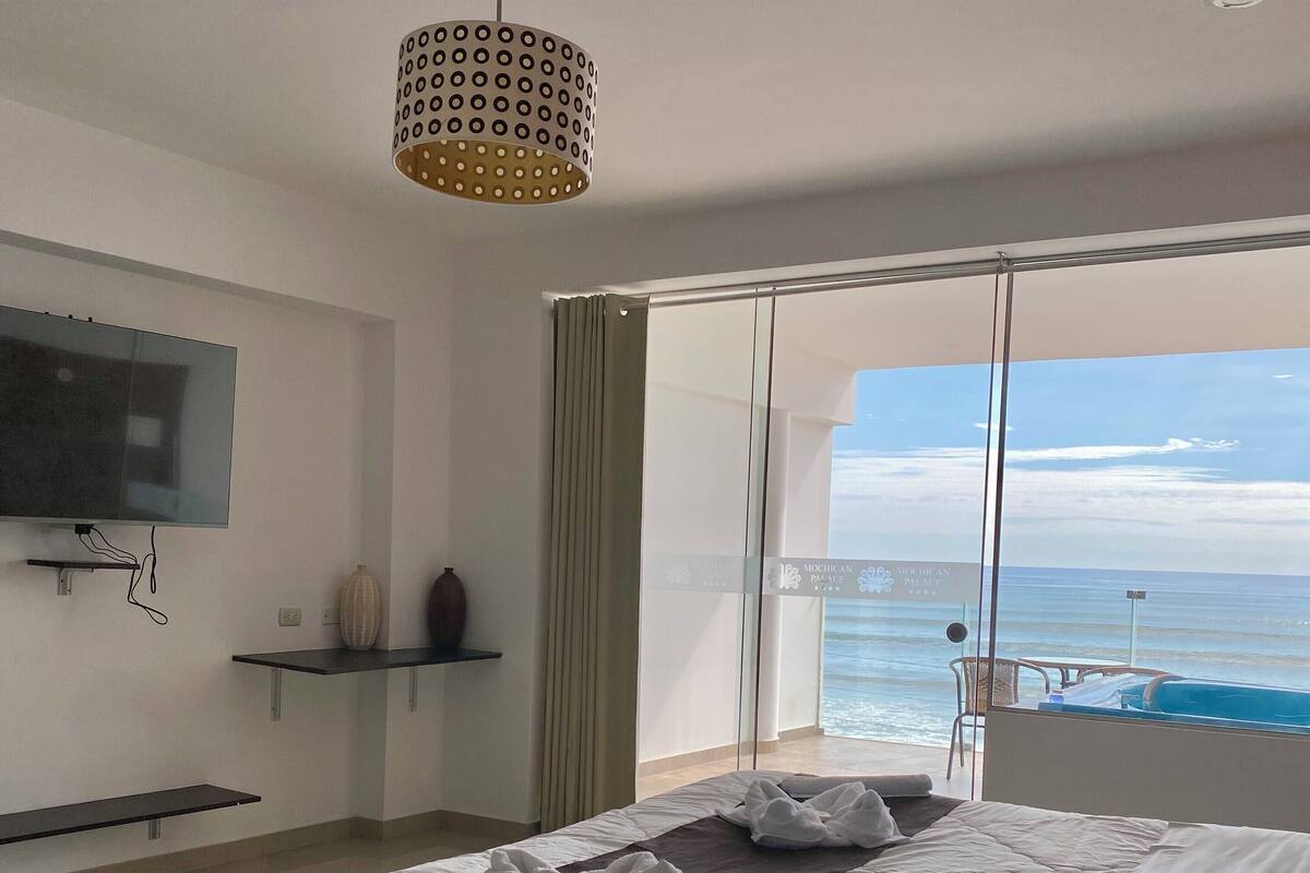 Suite estudio, vistas a la playa | Ropa de cama de alta calidad y minibar