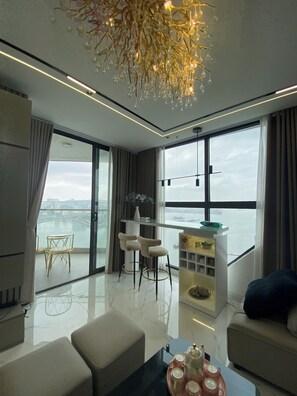 Apartment, Beach View | Living area - Cozy Fam Halong - Green Diamond Ha Long (Ha Long)