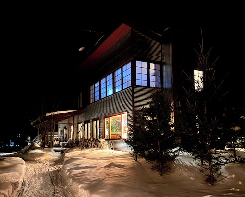 Modern south facing lake property in East Harris Bay on Whiteface Reservoir.