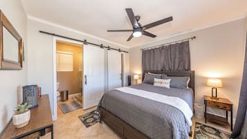2 dormitorios, tabla de planchar con plancha, wifi gratis y ropa de cama