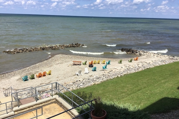 Private beach with fire pits and guest grills (propane)