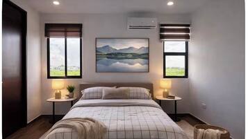 2 bedrooms, iron/ironing board, WiFi, bed sheets