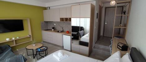 1 soverom, skrivebord, strykejern/-brett og wi-fi (inkludert)