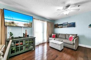 Living area - Gulf Place Caribbean 413- Aqua Vista on 30A (Santa Rosa Beach)