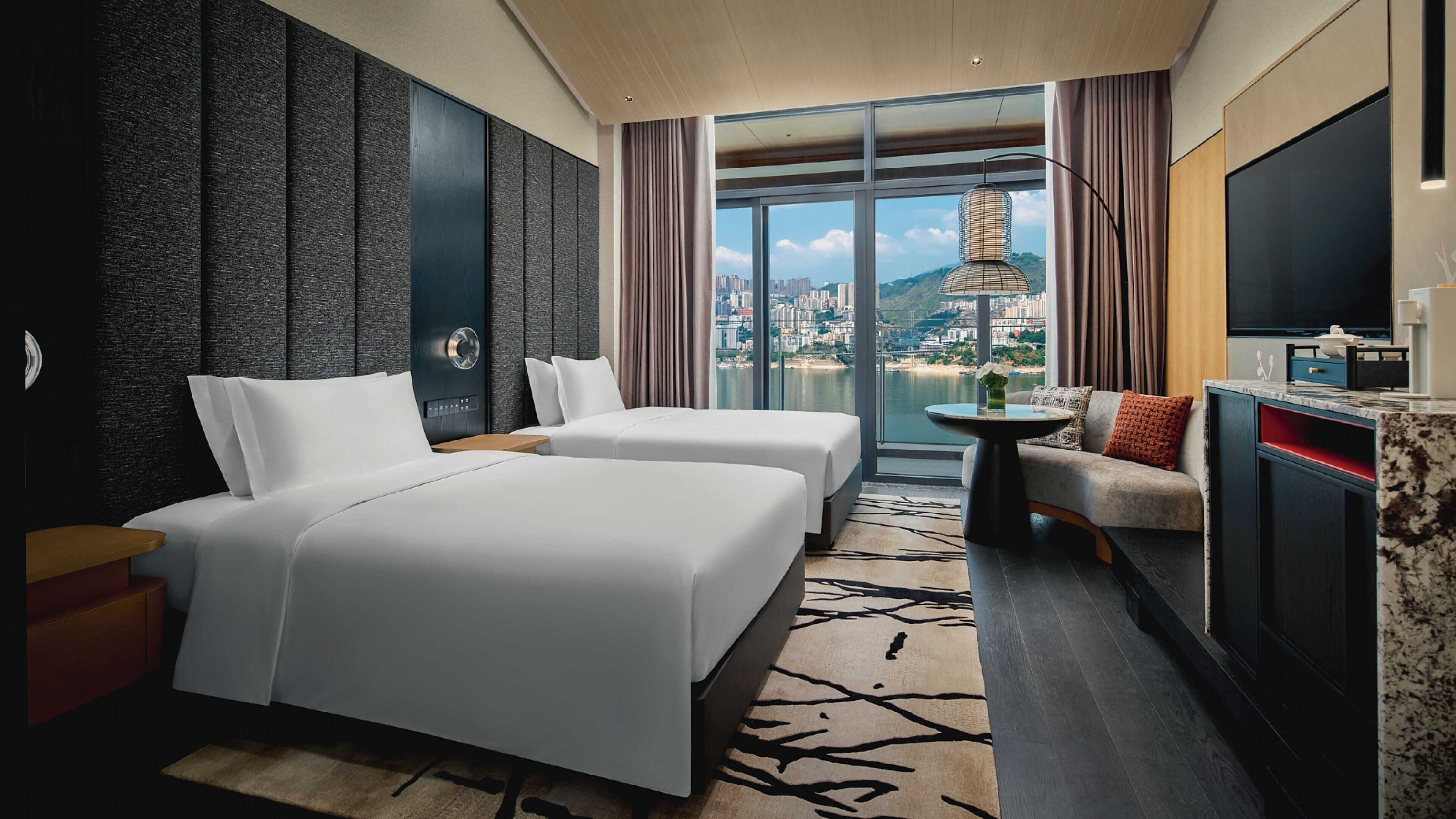 高级房 2张双人床 江景 | 客房内保险箱、遮光窗帘、熨斗/熨衣板、免费婴儿床