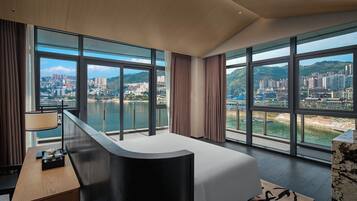 In-room safe, blackout curtains, iron/ironing board